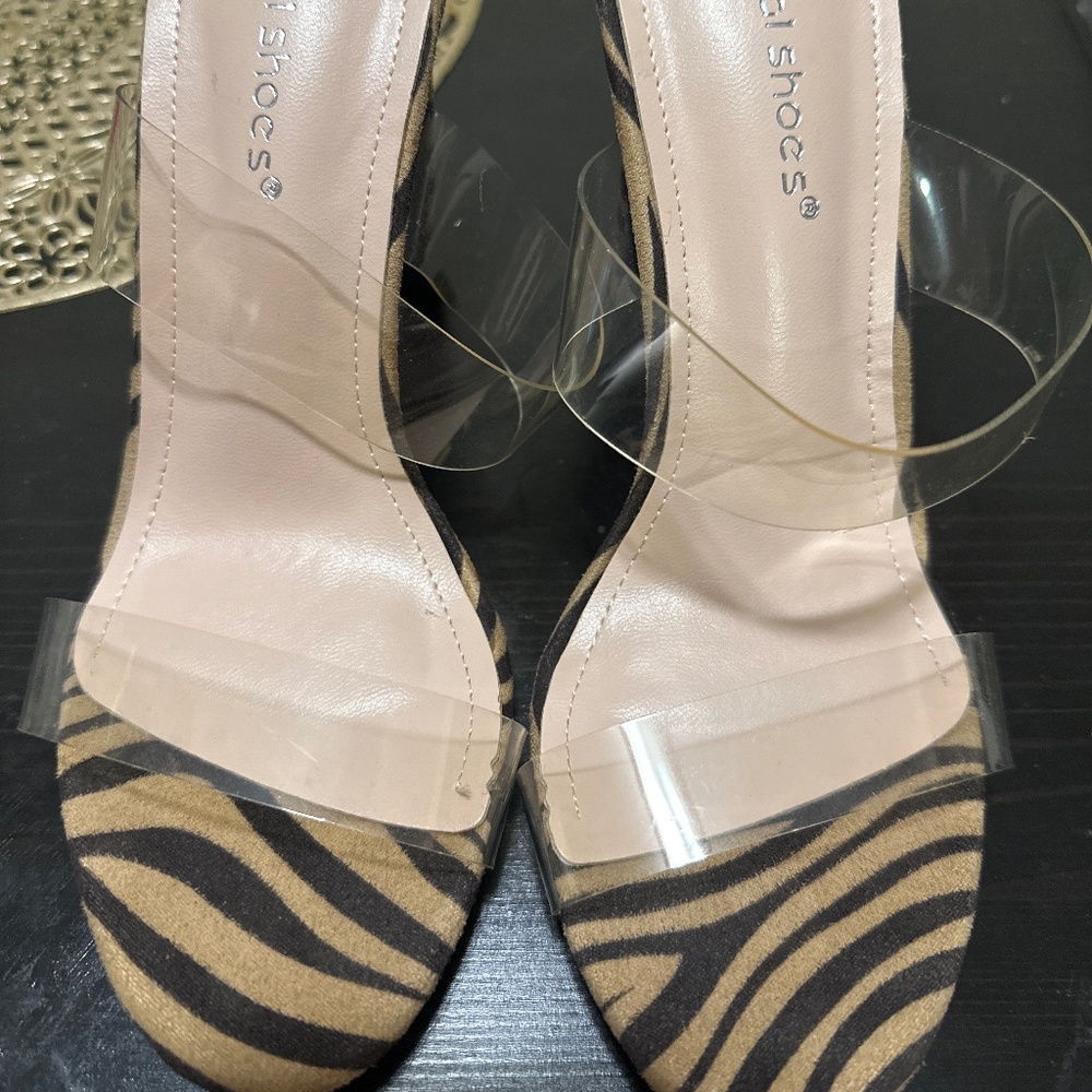 Clear strap heels